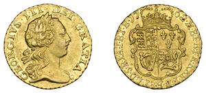 Wielka Brytania 1/4 gwinei 1762 na aukcji NOONANS - 29 maja 2025