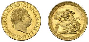 United Kingdom Sovereign 1817 at auction NOONANS - May 29, 2025