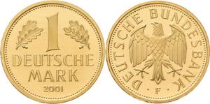 Deutschland 1 Mark 2001 F "Abschiedsmark" auf der Auktion Gärtner - 3. Juni 2025