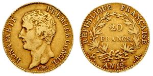 Франция 20 франков AN 12 (1803-1804) A "CONSUL" на аукционе Bolaffi - 6 июня 2025