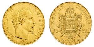 Франция 50 франков 1856 A на аукционе Bolaffi - 6 июня 2025