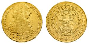 Colombia 8 Escudos 1773 P JS at auction Bolaffi - June 6, 2025