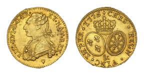 Франция Луидор 1775 & на аукционе Beaussant Lefèvre - 11 июня 2025