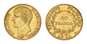 Франция 40 франков AN XI (1802-1803) A на аукционе Beaussant Lefèvre - 11 июня 2025
