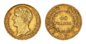Франция 40 франков AN XI (1802-1803) A на аукционе Beaussant Lefèvre - 11 июня 2025