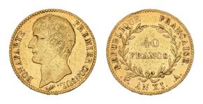 Франция 40 франков AN XI (1802-1803) A на аукционе Beaussant Lefèvre - 11 июня 2025