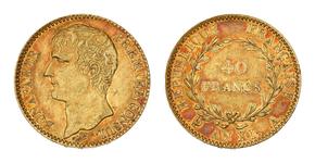 Франция 40 франков AN XI (1802-1803) A на аукционе Beaussant Lefèvre - 11 июня 2025