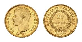 France 20 Francs 1807 A at auction Beaussant Lefèvre - June 11, 2025