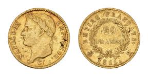 Франция 20 франков 1811 H на аукционе Beaussant Lefèvre - 11 июня 2025
