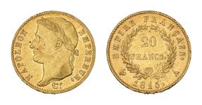 Франция 20 франков 1815 A на аукционе Beaussant Lefèvre - 11 июня 2025
