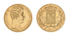 Франция 20 франков 1830 A на аукционе Beaussant Lefèvre - 11 июня 2025
