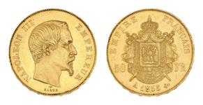 France 50 Francs 1855 A at auction Beaussant Lefèvre - June 11, 2025