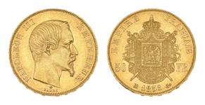 Франция 50 франков 1859 BB на аукционе Beaussant Lefèvre - 11 июня 2025