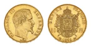 Франция 50 франков 1859 BB на аукционе Beaussant Lefèvre - 11 июня 2025