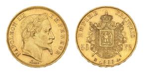 France 50 Francs 1866 BB at auction Beaussant Lefèvre - June 11, 2025