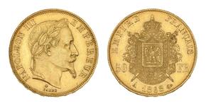 Francja 50 franków 1868 A na aukcji Beaussant Lefèvre - 11 czerwca 2025