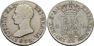 Spain 4 Reales 1811 M AI at auction Cayón - July 2, 2025