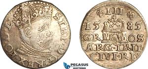 Polska Trojak 1585 "Ryga" na aukcji Pegasus Auctions - 8 czerwca 2025