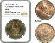 Rußland Rubel 1883 ЛШ "Zur Erinnerung an die Krönung von Kaiser Alexander III" auf der Auktion Pegasus Auctions - 8. Juni 2025