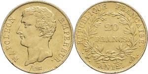 Франция 20 франков AN 12 (1803-1804) A "EMPEREUR" на аукционе MDC Monaco - 28 июня 2025