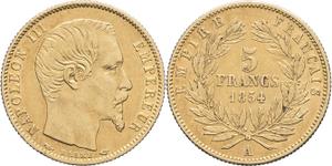France 5 Francs 1854 A "Small diameter" at auction MDC Monaco - June 28, 2025