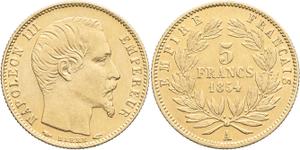 France 5 Francs 1854 A "Small diameter" at auction MDC Monaco - June 28, 2025