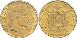 Франция 50 франков 1863 BB на аукционе MDC Monaco - 28 июня 2025