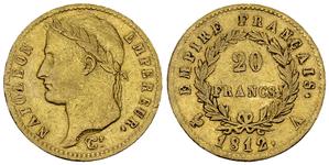 Francja 20 franków 1812 A na aukcji Auctiones - 15 czerwca 2025