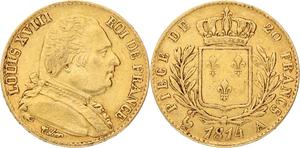 Francja 20 franków 1814 A na aukcji Goudwisselkantoor veilingen - 10 czerwca 2025