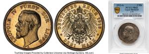 Германия 3 марки 1913 A "Липпе-Детмольд" на аукционе Heritage - 22 июня 2025