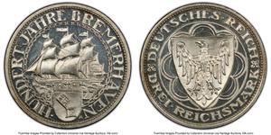 Deutschland 3 Reichsmark 1927 A "Bremerhaven" auf der Auktion Heritage - 22. Juni 2025