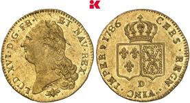France Double Louis d'Or 1786 D at auction Künker - July 5, 2025