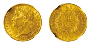 Франция 20 франков 1815 A на аукционе Nihon - 15 июня 2025