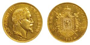 France 100 Francs 1868 A at auction Nihon - June 15, 2025