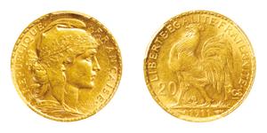 France 20 Francs 1911 at auction Nihon - June 15, 2025