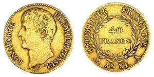 Франция 40 франков AN XI (1802-1803) A на аукционе ALDE Auction - 25 июня 2025
