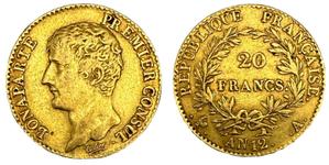 Франция 20 франков AN 12 (1803-1804) A "CONSUL" на аукционе ALDE Auction - 25 июня 2025