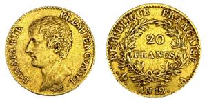 Франция 20 франков AN 12 (1803-1804) A "CONSUL" на аукционе ALDE Auction - 25 июня 2025