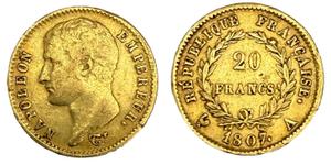 France 20 Francs 1807 A at auction ALDE Auction - June 25, 2025