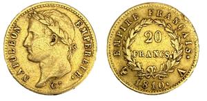Франция 20 франков 1810 A на аукционе ALDE Auction - 25 июня 2025