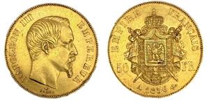 Франция 50 франков 1856 A на аукционе ALDE Auction - 25 июня 2025