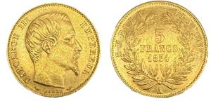 France 5 Francs 1854 A "Small diameter" at auction ALDE Auction - June 25, 2025