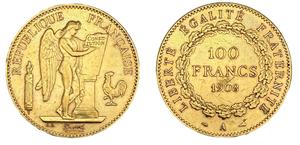Франция 100 франков 1908 A на аукционе ALDE Auction - 25 июня 2025