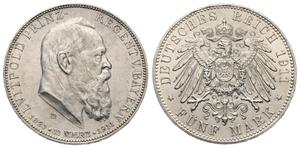Germany 5 Mark 1911 D "Bayern" at auction Via - June 23, 2025