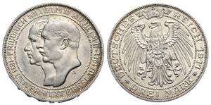 Germany 3 Mark 1911 A "Prussia" at auction Via - June 23, 2025