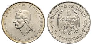 Deutschland 5 Reichsmark 1934 F "Friedrich Schiller" auf der Auktion Via - 23. Juni 2025