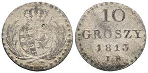 Poland 10 Groszy 1813 IB at auction Via - June 23, 2025