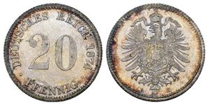 Deutschland 20 Pfennig 1874 D auf der Auktion Münzen Gut-Lynt - 29. Juni 2025