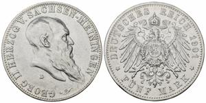 Deutschland 5 Mark 1901 В "Sachsen-Meiningen" auf der Auktion Münzen Gut-Lynt - 29. Juni 2025