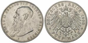 Deutschland 5 Mark 1908 D "Sachsen-Meiningen" auf der Auktion Münzen Gut-Lynt - 29. Juni 2025